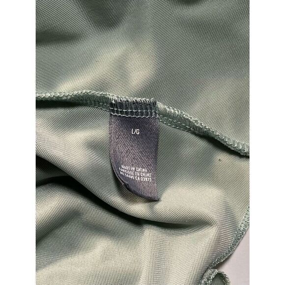 Aerie Layered Double Strap Crushed Velvet Subtle Crop Tank Mint Green Size Large - Picture 6 of 9